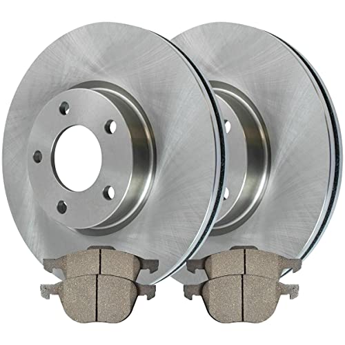 AutoShack RSCD41365-41365-1044-2-4 Front Brake Kit Rotors and Ceramic Pads Pair of 2 Driver and Passenger Side Replacement for 2004-2013 Mazda 3 2006-2010 2012-2017 Mazda 5 2010 Mazda 3 Sport 2.3L FWD