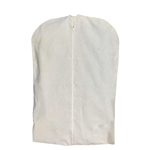100% Cotton Canvas Garment Cover for Suits, Coats, Dresses; Travel Bag (Medium (24"x40"), Off-White)