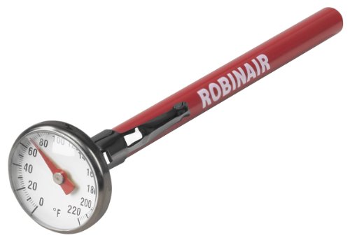 Robinair 10597 Dial Thermometer, 0 to +220F, 1" Face