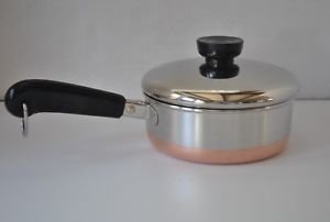 Very Nice Vintage Revere Copper Clad 3/4 Qt. Saucepan