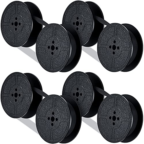 4 Pairs Universal Typewriter Ribbon Twin Spool Typewriter Ribbon Twin Spool Replacement Pack for Most Typewriter (Black)