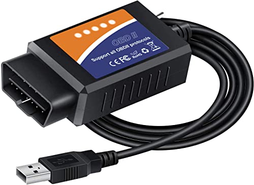 FORScan ELM327 OBD2 USB Adapter for Windows, Diagnostic Coding Tool with MS-CAN/HS-CAN Switch for Ford Lincoln Mazda Mercury Series Vehicles