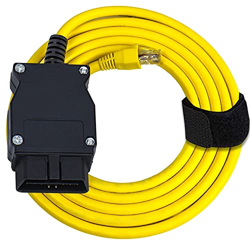 Bluechok Enet OBD2 RJ45 Cable,Ethernet 6.6ft/2M Cable RJ45 ethernet Connector Tools to OBDII Interface Cable Car Diagnostic Coding F-Series for BMW Coding Diagnostics