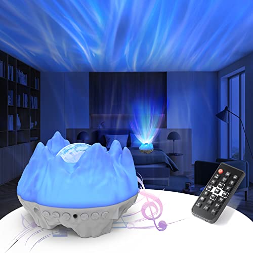 AMORNO Star Projector, Galaxy Projector Night Light for Bedroom, Northern Lights Aurora Projector Lamp with Bluetooth Music Speaker & White Noise for Kids Adults Room Decor, Ceiling