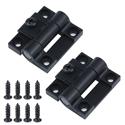 Antrader 2 Pack 43mmx36mm 4 Countersunk Holes Plastic Adjustable Torque Position Control E6-10-301-20 Series Hinge Black Door Hinges