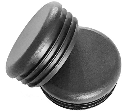 SBD (4 Pack) - 2" Round Black Plastic Tubing Plug, 2 Inch End Cap - Steel Furniture Pipe Tube Cover Insert | Fencing Post - End Caps for Fitness Equipment (14-20 Ga - Grip Range 1.840"-1.930" ID)