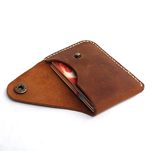 Handmade Minimalist reclaimed leather Card Case Wallet for Men & Women Front Pocket Card Holder