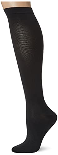 Dr. Scholl's womens Graduated Compression Knee High - 1 Pair Pack Casual Sock, Black, 8-12 US