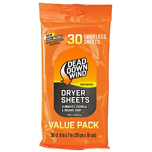Dead Down Wind Odorless & Unscented Dryer Sheets (30 Count)