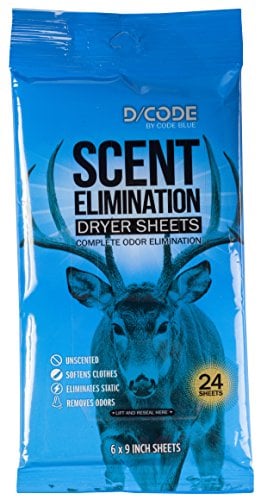 Code Blue D/CODE by Code Blue Scent Elimination Dryer Sheets, Unscented, 24 Sheets