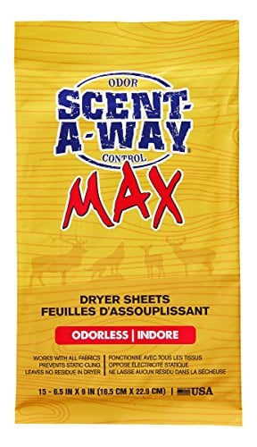 Hunters Specialties Scent-A-Way Dryer Sheets Unscented Spray Multi, Odorless
