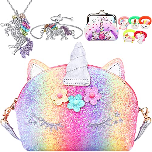 Unicorns Gifts for Girls - Unicorn Purse Girls Crossbody Bags for Little Girls Cute Purse for Teens