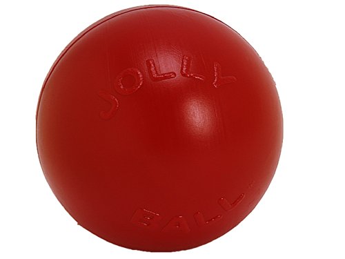 Jolly Pets Push-n-Play Ball Dog Toy, 10 Inches/Large, Red (310 RD)