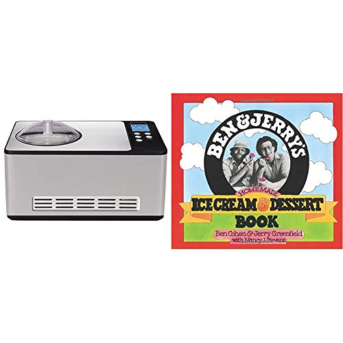 Whynter ICM-200LS 2-Quart Stainless Steel Automatic Ice Cream Maker With Compressor and Ben & Jerry's Homemade Ice Cream & Dessert Book