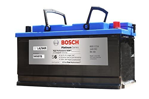 Bosch S6587B S6 Flat Plate AGM Battery