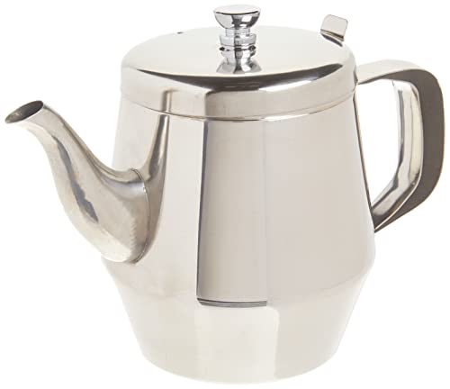 Winco Gooseneck Teapot, 32-Ounce,Stainless Steel,Medium