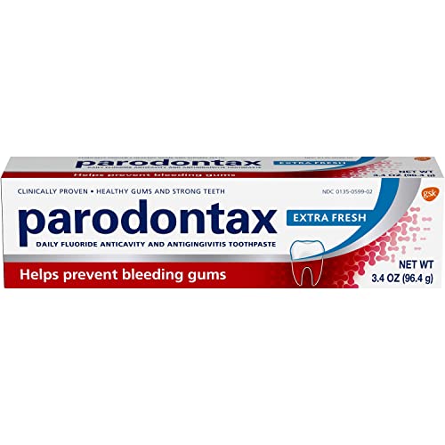 Parodontax Toothpaste for Bleeding Gums, Gingivitis Treatment and Cavity Prevention, Extra Fresh - 3.4 Ounces