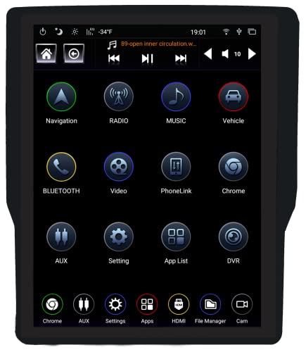 LINKSWELL GEN 4 T Style Android Radio Replacement 12.1 Touch Screen for Dodge RAM with New Body 2019-2022 1500/2500/3500 4GB+64GB AM/FM/RCA/AUX/USB/Bluetooth/WiFi/Car Stereo TS-DGPU12-1RR-4B