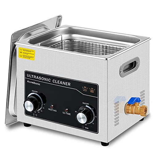 ACMESONIC Ultrasonic Cleaner 15L Ultrasonic Cleaners with Heater 360w 40kHz High-Frequency Deep Cleaning Machine for Cleaning, Jewelry, Coins, Metal Small Parts, Circuit Board, Lab Tools, etc