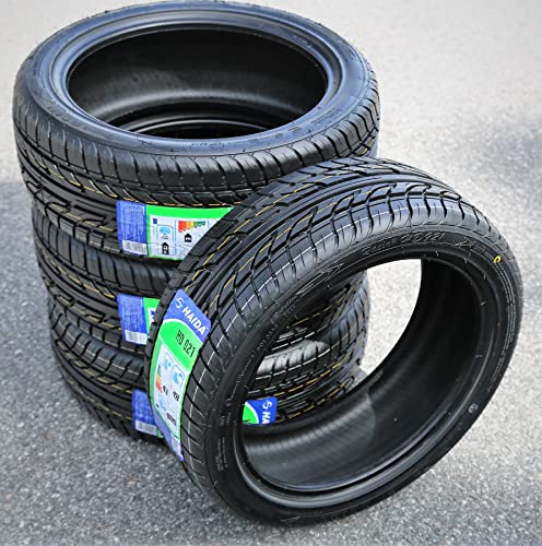 Set of 4 (FOUR) Haida Racing HD921 Summer Performance Radial Tires-195/45R15 195/45/15 195/45-15 78V Load Range SL 4-Ply BSW Black Side Wall