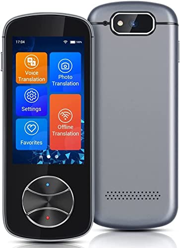 Language Translator Device Portable Real-time Voice Translation in 127 Different Languages and Accents, Support Instant Offline/WiFi/Hotspot Accuracy Image Interpreter Translation