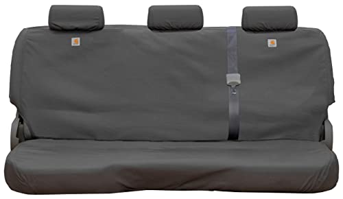 Covercraft Carhartt SeatSaver Custom Seat Covers | SSC7432CAGY | 2nd Row Solid Bench Seat | Compatible with Select Dodge Ram Models, Gravel