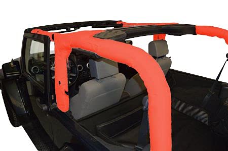 Replacement Roll Bar Covers - for Jeep JK 2 Door - Red 2007 2008 2009 2010 2011 2012 2013 2014 2015 2016 2017