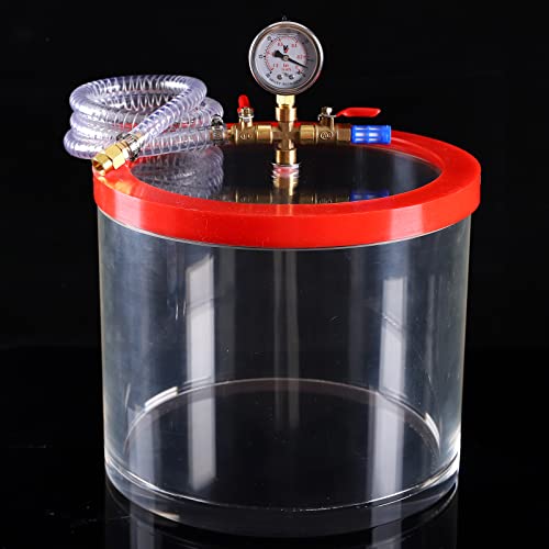 Acrylic Vacuum Chamber Acrylic Clear Perfect for Stabilizing Wood, Degassing Silicones, Epoxies (3 Gallon (Cylinder))