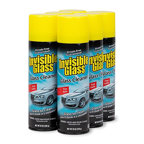 Invisible Glass 91164-6PK 19-Ounce Cleaner for Auto and Home for a Streak-Free Shine, Deep Cleaning Foaming Action, Safe for Tinted and Non-Tinted Windows, Ammonia Free Foam Glass Cleaner, Pack of 6