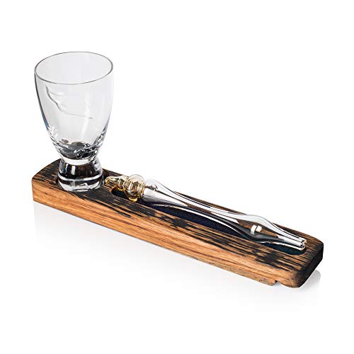 Angels' Share Glass Whiskey Tasting Set with Water Dropper, Pot Still Top & Mini Whisky Glass -Set Includes Glass Whisky Water Pipette for Scotch, Whiskey, Bourbon and Rye - Whiskey Gift