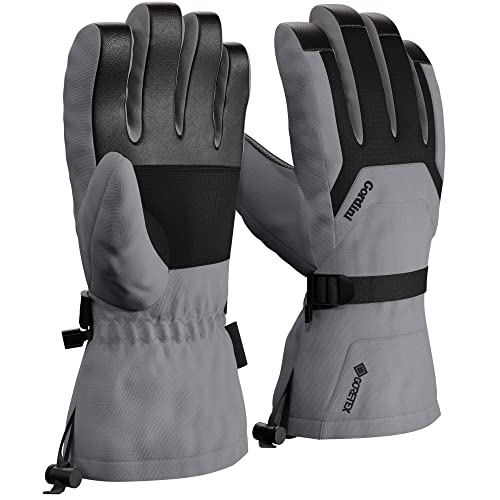 Gordini Men's Gore-Tex Gloves for Cold Weather & Wind Snowboard & Skiing Adjustable Straps Keeping Waterproof Insulated Warm for Winter