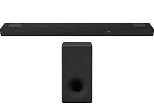 Sony HT-A5000 5.1.2 Channel Dolby Atmos Soundbar with Built-in Subwoofers with a SA-SW3 Optional 200W Wireless Subwoofer for HT-A9/A7000/A5000 Models (2021)
