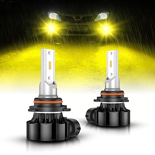 SEALIGHT H10 LED Fog Light Bulbs, 3000K Yellow 4000 Lumens 11W High Power,9140 9145 9040 9045 LED Fog Light DRL Bulbs Replacement For Cars,Trucks(Pack of 2)
