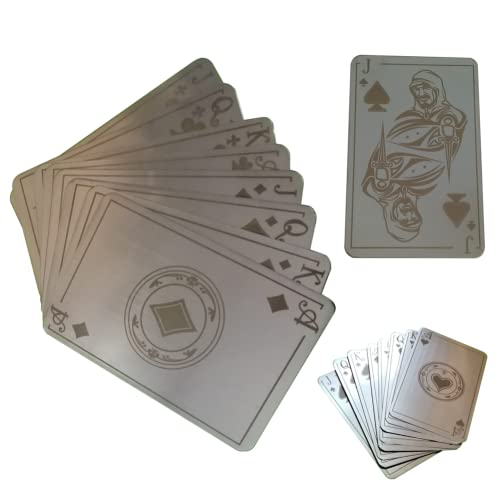 304 Stainless Steel Playing Cards Metal Poker - 54PCS, One Set of Poker