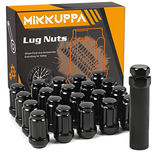 MIKKUPPA M12x1.5 Lug Nuts - Replacement for 1994-2013 Chevy Impala, 1998-2022 Honda Accord/CRV/Civic, 2003-2008 Honda Pilot Aftermarket Wheel - 20pcs Closed End Spline Lug Nuts