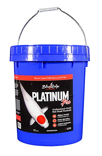 Blue Ridge Fish Food [14lb], Platinum Professional Formula 3/16" Floating Pellet, Koi and Goldfish