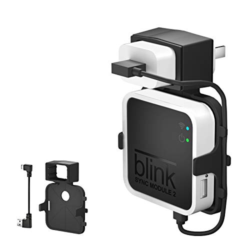 HOLACA Outlet Wall Mount Stand for Blink Sync Module 2,Sync Module,Bracket Holder for Blink Outdoor Blink Indoor Blink XT2 and Blink Mini Camera with Easy Mount and No Messy Wires or Screws (Black)