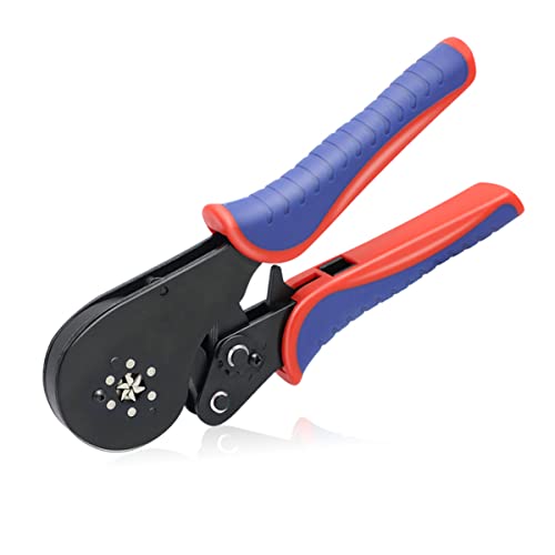 HKS Ferrule Crimping Tool AWG 30-5, Hexagonal Self-Adjusting Ratchet Crimper for End-Sleeves, Wire Ends Terimnals (Crimper 16-6S)