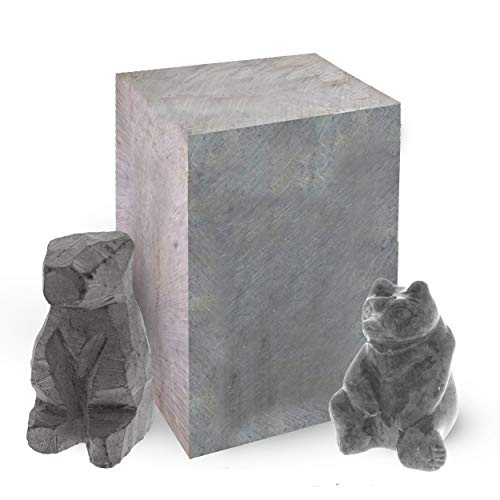 Soapstone for Carving Block - 3'' x 3'' x 5'' - Great for Beginners - Make Your own 3D Art.