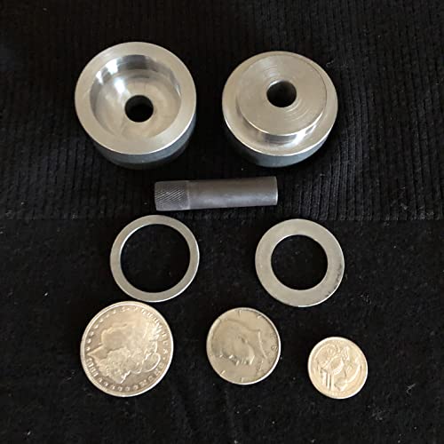 USAReplacementparts Coin Ring Punch 1/2'' - Coin Ring Tools Center Punch That Will Punch A Hole in 4 Different Coins USA - Jewelry Making - Make Rings, Golden,Silver