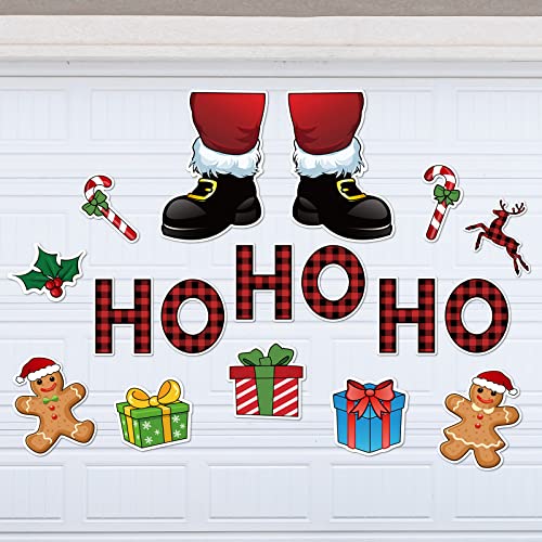 17 Pcs Christmas Garage Door Decoration Magnets Refrigerator Stickers Weather Resistant Magnetic Decorations Christmas Car Door Magnets for Outdoor Xmas Holiday Party