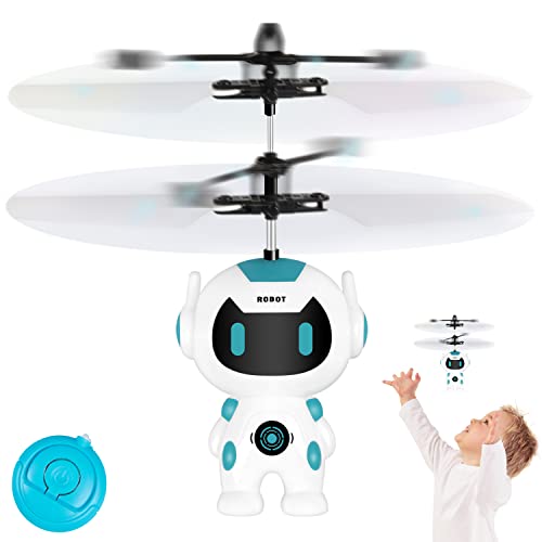 MR.TN Flying Ball Toys Infrared Induction Colorful Built-in LED RC Robot Drone Toy Indoor Outdoor Games Toys for Kids Boys Girls 3 4 5 6 7 8 9 10 Year Old Birthday Xmas Gifts