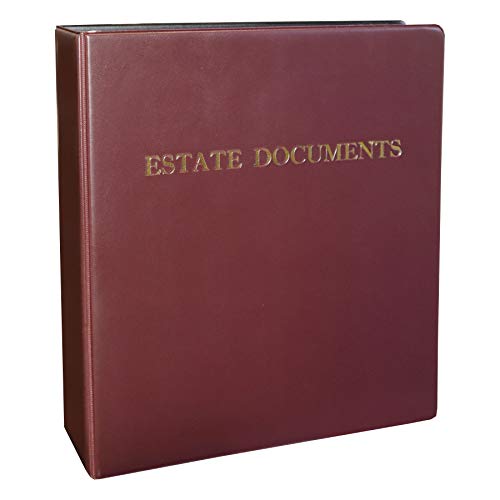 Estate Planning Portfolio - 1.5" D-Ring Faux Leather Binder with Inserts (Burgundy)