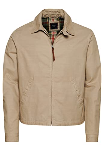 Superdry Mens Classic Harrington Jacket, Standard Fit Stone Wash Size L