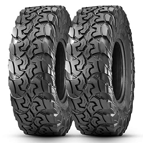 Set of 2 OBOR Brawler UTV Tires 32x10R14, 10 Ply Front/Rear Radial Tires for UTV SxS Side by Side UTV Professional Tires (Tubeless, 2 Pack)