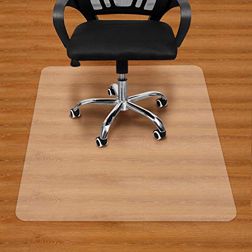 Large Office Chair Mat for Hardwood Floors - 48"60" Anti-Slip Desk Chair Mat - Heavy Duty Floor Protector for Home or Office - Easy Clean and Flat Without Curling