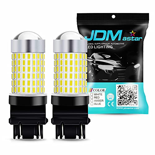 JDM ASTAR Extremely Bright 144-EX Chipsets 3056 3156 3057 3157 LED Bulbs with Projector for Backup Reverse Lights, Xenon White