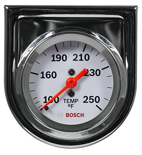 Actron Bosch SP0F000045 Style Line 2" Mechanical Water/Oil Temperature Gauge (White Dial Face, Chrome Bezel)
