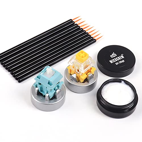 Keyboard Lube Contains 0.17OZ GPL 205G0 with Switch Opener for MX & Kailh and 10 PCS Brush, Switch Lube Kit for Mechanical Keyboard Switches and Stabilizer, Universal Keyboard Grease for Key Switches