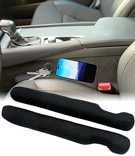 YLXGT Car Seat Gap Filler Universal for Car SUV Truck Accessories Seat Gap Blocker Fit Organizer Fill The Gap Between Seat and Console Stop Things from Dropping Black 2Pcs